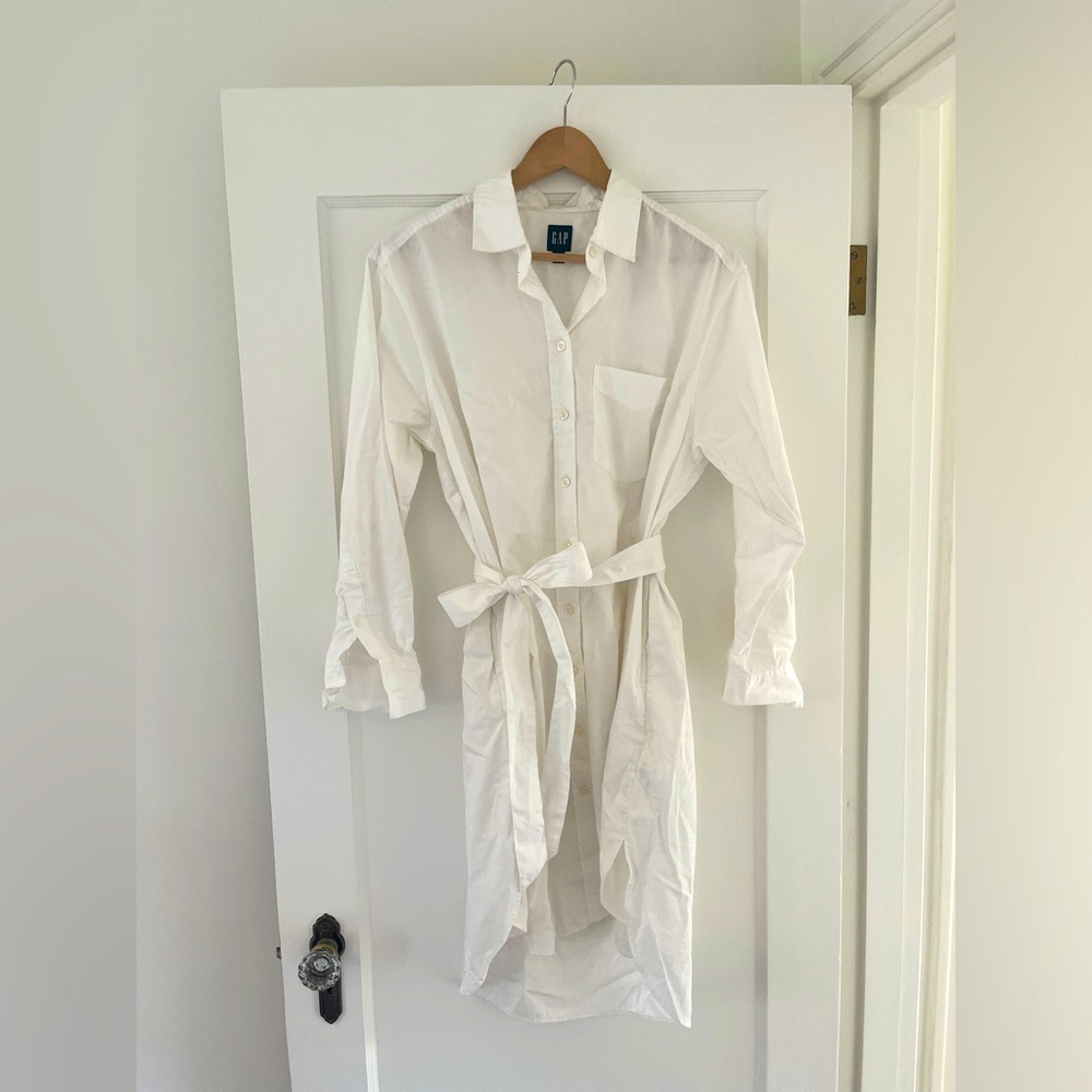 White shirt dress